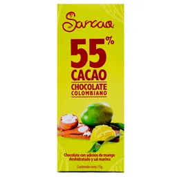 Sancao Chocolate 55% Cacao Con Mango Biche y Sal Marina