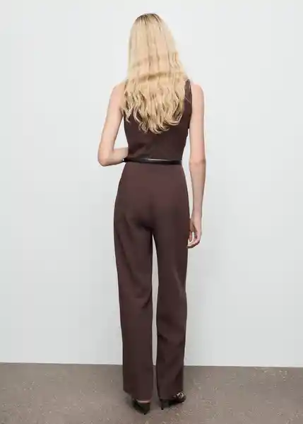 Enterizo Mono Marty1 Chocolate Talla S Mujer Mango