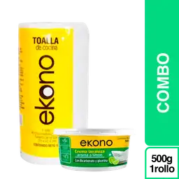 Combo Ekono Lavaloza de Limon + Toalla de Cocina Hojas