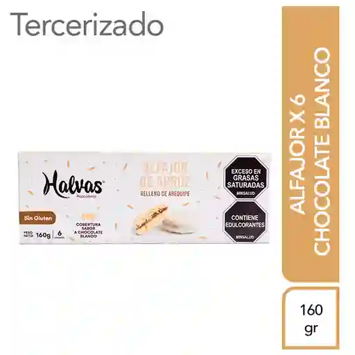 Halvas Repostería Alfajo Chocolate Blanco
