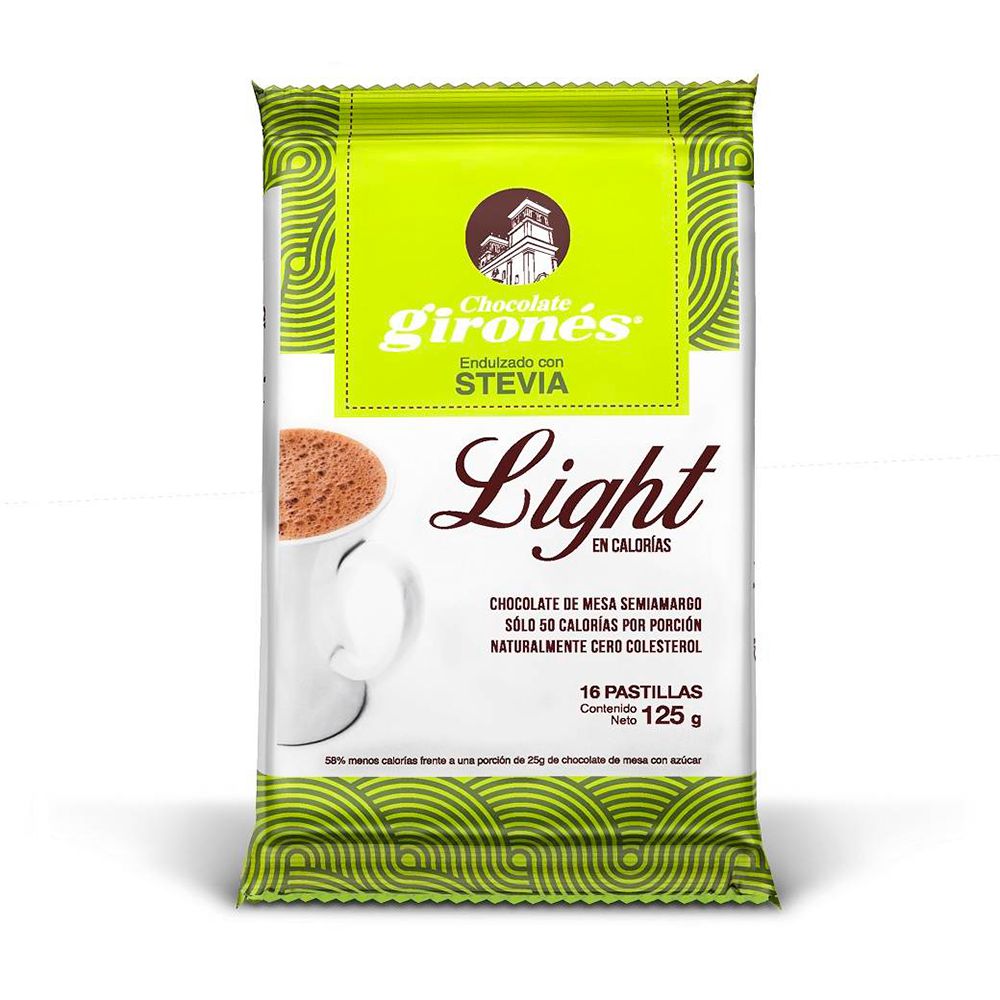 Girones Chocolate Light Stevia Pastilla 125 g