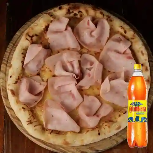 Combo Pizza con Jamón Familiar + Colombiana 1.5 l