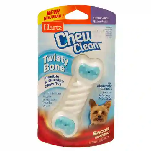 Hartz Juguete Masticable Perro Chew Clean Twisty Bone Xs