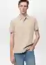 Camiseta Polo Rea Crudo Talla XL Hombre Mango