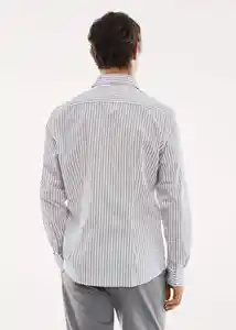 Camisa Side Gris Talla XL Hombre Mango