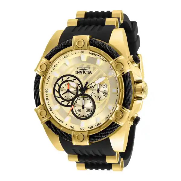Invicta Reloj Hombre Dorado Negro 25526