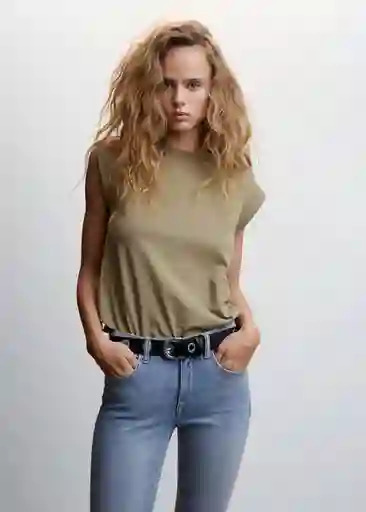 Camiseta Viri Khaki Talla S Mujer Mango