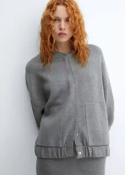 Abrigo Grandes Gris Oscuro Vigoré Talla L Mujer Mango