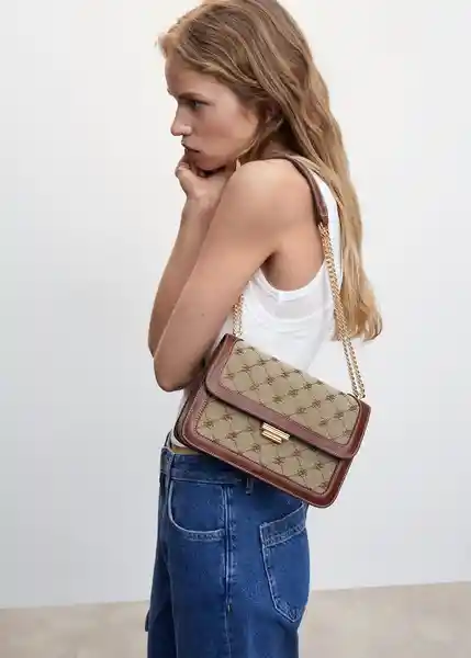 Bolso M Anna Marrón Talla 99 Mujer Mango