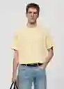 Camiseta Sugar Amarillo Pastel Talla XL Hombre Mango