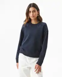 Buzo Embroidered Femenino Azul Dark Ultraoscuro T. L Chevignon