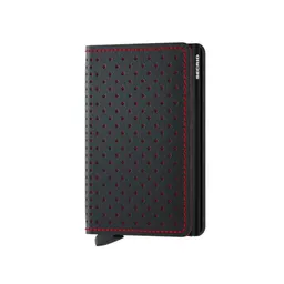 Secrid Billetera Slim Perforada Color Negro / Rojo