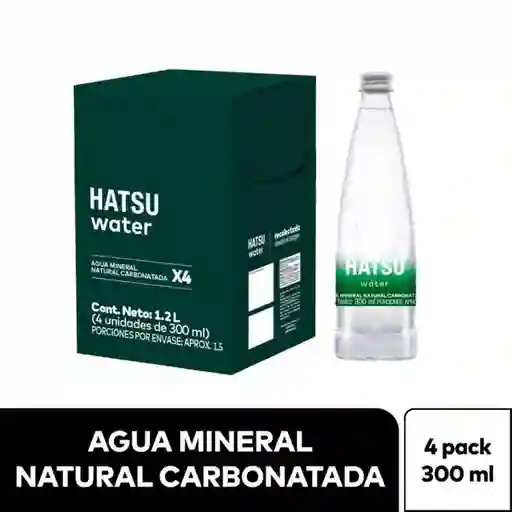 Hatsu Agua Mineral Con Gas x 4