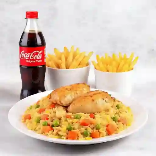 Arroz con Medio Pollo