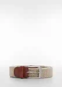 Cinturón Elástico Beige Talla 90 Hombre Mango