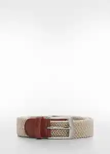 Cinturón Elástico Beige Talla 90 Hombre Mango