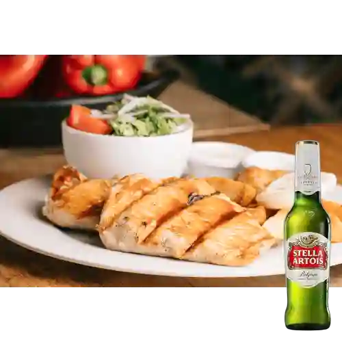 Combo Suprema de Pollo + Stella Artois 335 ml