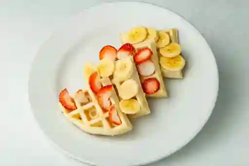 Waffle Tradicional de Fruta