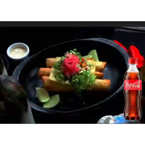 Combo Flautas + Coca-Cola Original 400 ml
