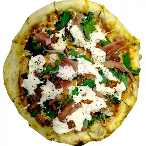 Pizza serrano burrata personal 24 cm