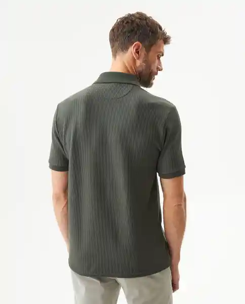 Camiseta Polo Vertical Verde Soldado Ultraoscuro XS Chevignon