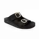 Sandalias Hebilla Bubbles Negro Talla 40 Mercedes Campuzano