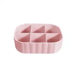 Organizador Plástico Con Compartimento Macaron Rosa Miniso