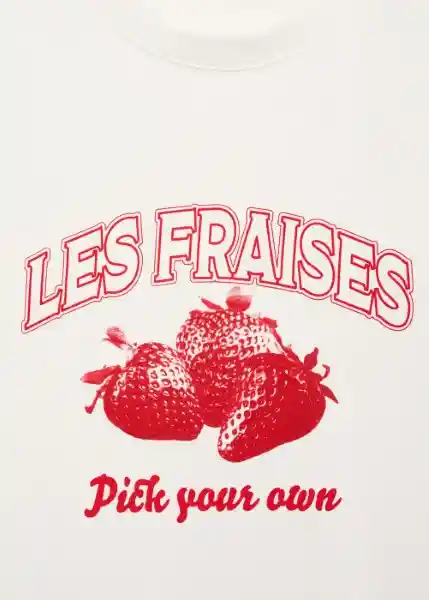 Camiseta Fruit Fresa Talla L Mujer Mango