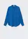 Camisa Lima Azul Talla 18 Mujer Mango