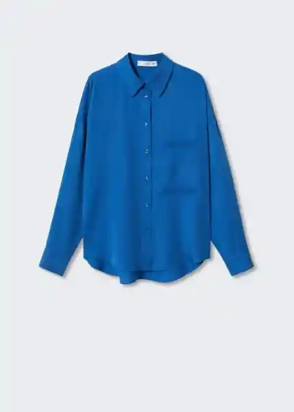 Camisa Lima Azul Talla 18 Mujer Mango