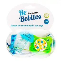 Rebebitos Supreme Chupo de Entretención con Clip 3m+