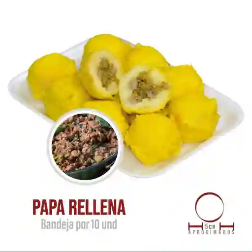 Bandeja papitas rellenas x10