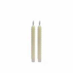 Set Velas Led Largas Espiral 22 cm Ambiente Gourmet