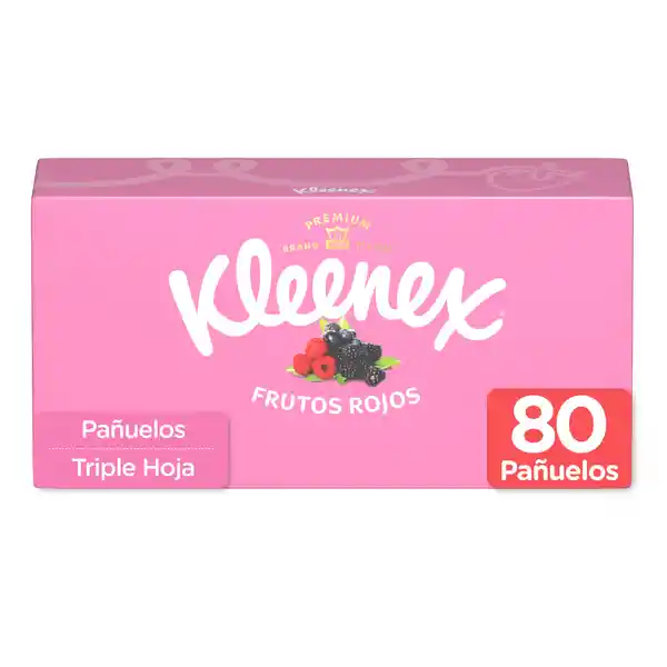 Pañuelos Faciales Kleenex Aromas Frutos Rojos 80 Und