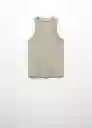 Top Boniw Khaki Talla S Mujer Mango