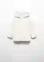 Abrigo Bear5 Off White Talla 71 Niña Mango