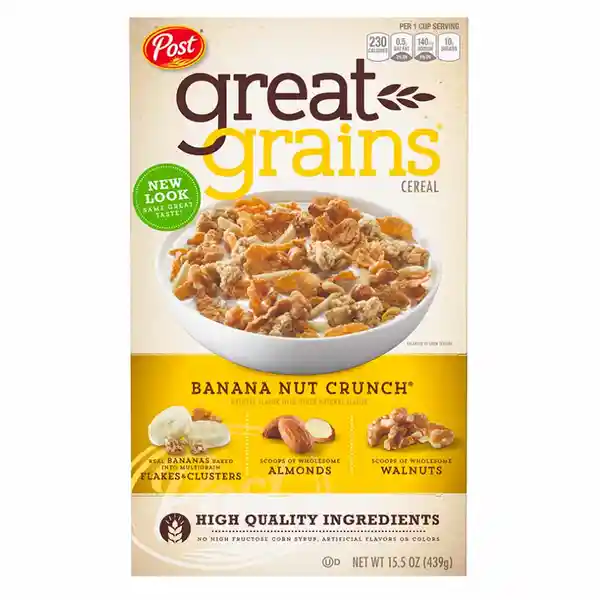 Post Cereal Great Grains Banana Nut Crunch