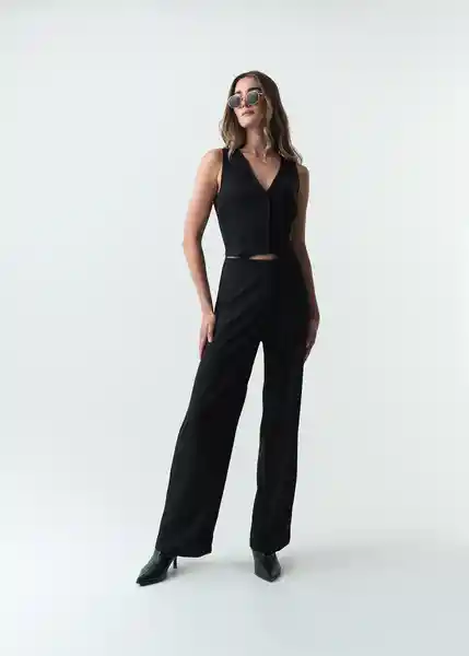 Enterizo Kala Mujer Negro Puro Ultraoscuro Talla L 563G331 Naf Naf