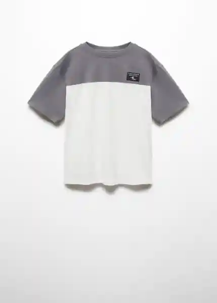 Camiseta Block Antracita Talla 06 Niño Mango
