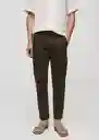 Pantalón Zeus Khaki Talla 42 Hombre Mango