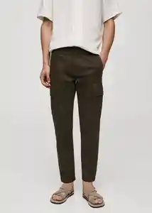 Pantalón Zeus Khaki Talla 42 Hombre Mango