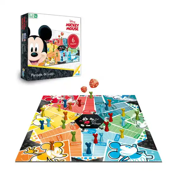 Parqués Juego de Mesa Ronda de Lujo Mickey 90 Años