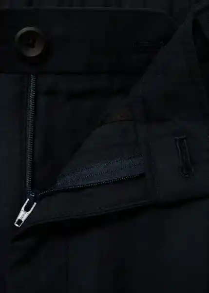 Pantalón Vulcano Negro Talla 44 Hombre Mango