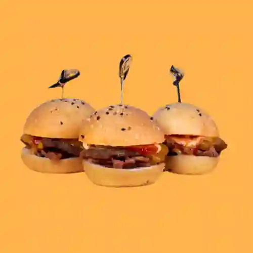 Mini Burgers X 3 Und + Papas + Bebida