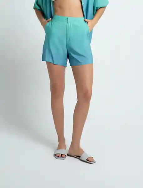 Short Nini Mujer Azul Chauen Oscuro Talla 8 452F370 Naf Naf