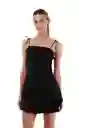 Vestido Corto Britt Negro Talla M Mercedes Campuzano