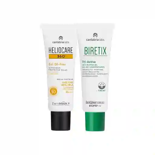 Cantabria Labs Kit Heliocare Gel Seco Biretix Triactive Gel