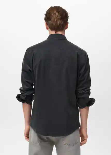 Camisa Tadi Gris Talla M Hombre Mango