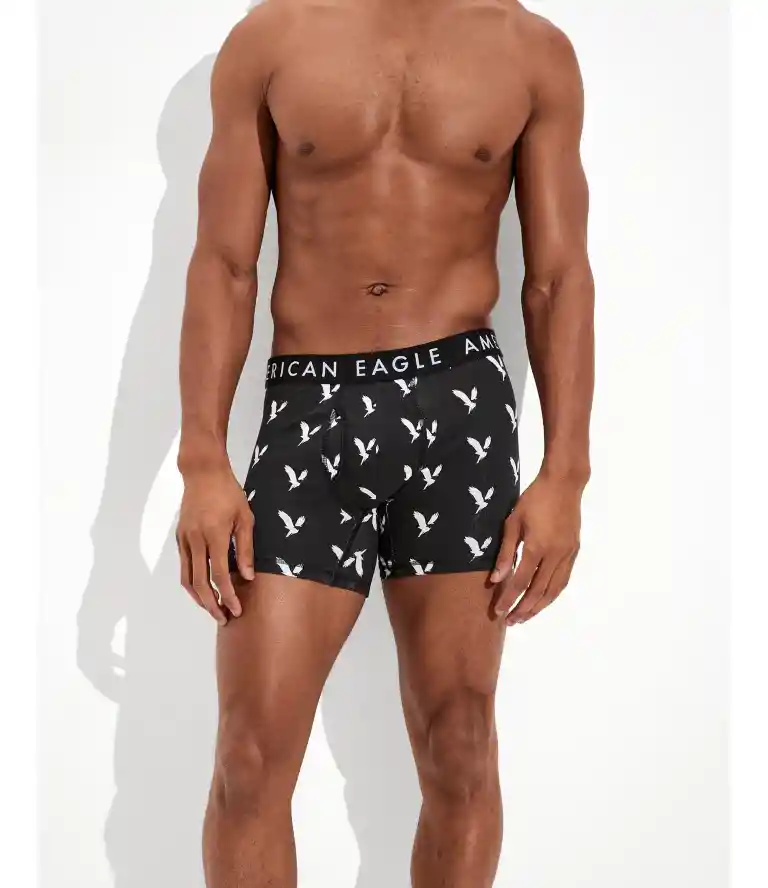 Bóxer Negro Talla Medium Hombre American Eagle