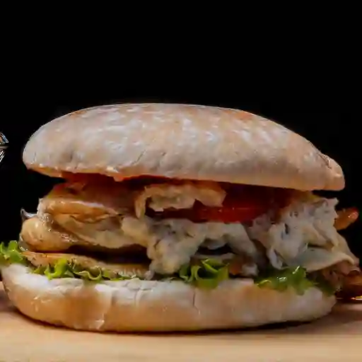 Hamburguesa pollo con champiñón